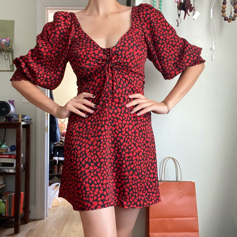 Red Heart Cinch Dress